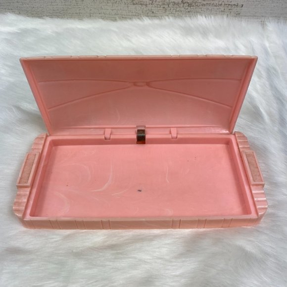 Vintage Mid-Century Modern Pink Marble Pearl Box - Picture 8 of 9